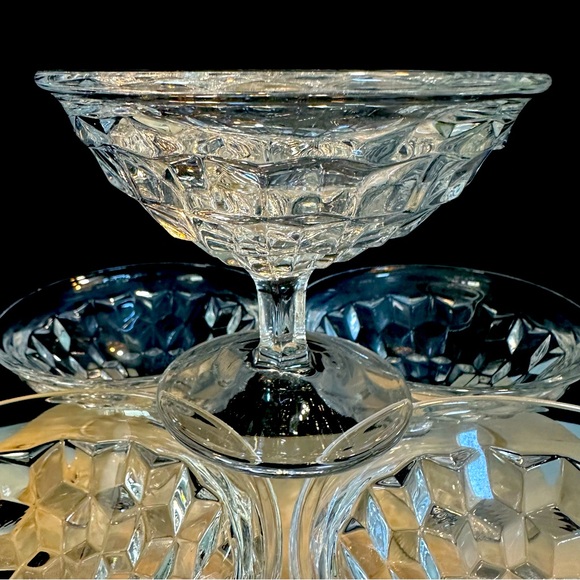 Five Fostoria American Clear Low Sherbet Flared-2056 - Picture 1 of 7